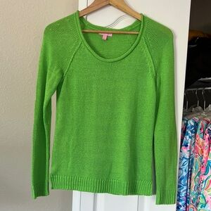 Lilly Pulitzer Bright Green Crew Neck Sweater